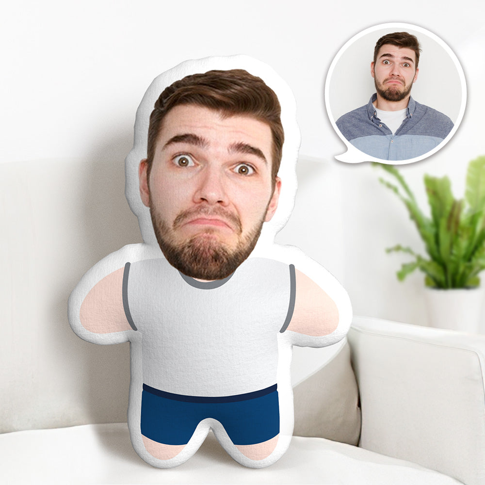 Coussin Minime Blanc - Cadeau Personnalisé Avec Photo - Coussin Minime Personnalisé - MaPhotocaleconFr