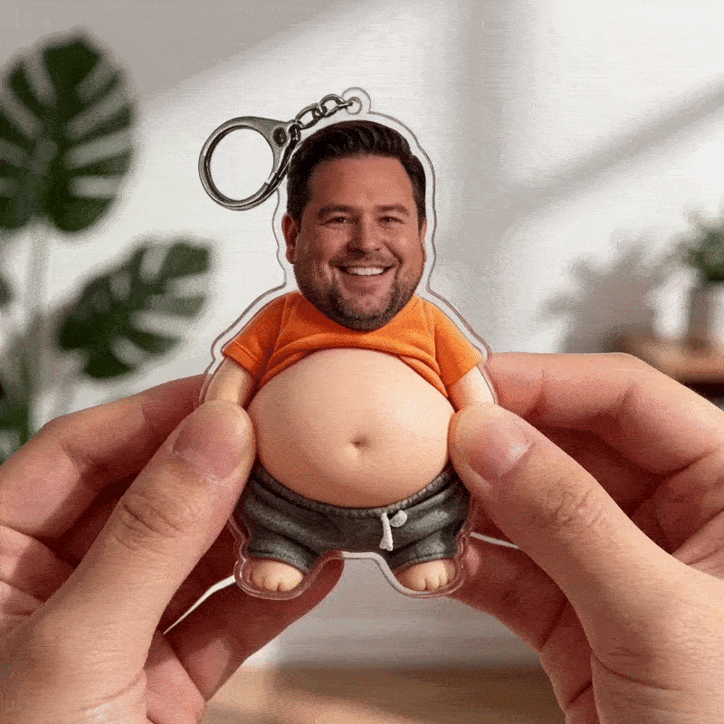 Porte-clés Ventre À Presser Personnalisé Avec Votre Visage, Jouet Anti-stress Amusant Et Personnalisé, Cadeau Idéal Pour Les Amis Et Les Couples, Idée Cadeau Originale