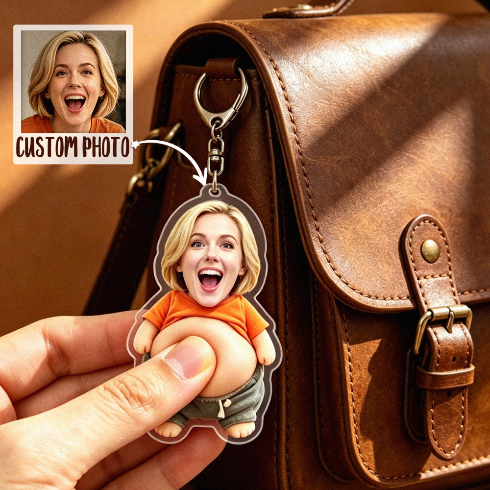 Porte-clés Ventre À Presser Personnalisé Avec Votre Visage, Jouet Anti-stress Amusant Et Personnalisé, Cadeau Idéal Pour Les Amis Et Les Couples, Idée Cadeau Originale