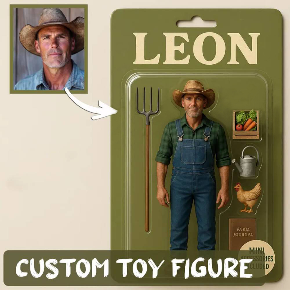 Coffret De Figurines D'action Personnalisé, Emballage De Style Boîte À Jouets, Cadeau Artistique, Porte-clés En Acrylique Personnalisé, Cadeau Pour Papa