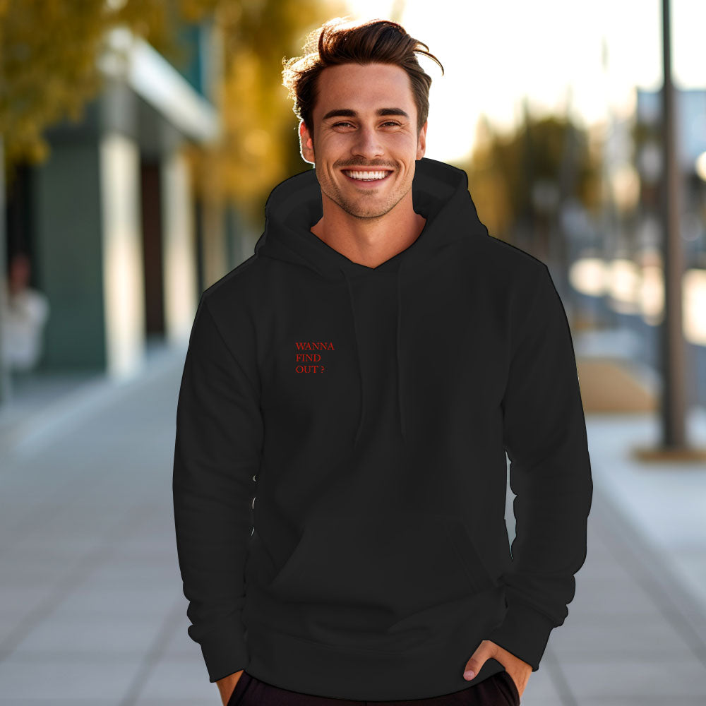 Sweat-shirt Personnalisé Avec Code Qr Sweat À Capuche Personnalisé Avec Texte Vous Voulez Le Découvrir ? - MaPhotocaleconFr
