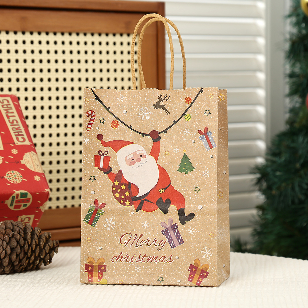 Sac Cadeaux De Noël Cadeau Père Noël 21x15x8cm - MaPhotocaleconFr