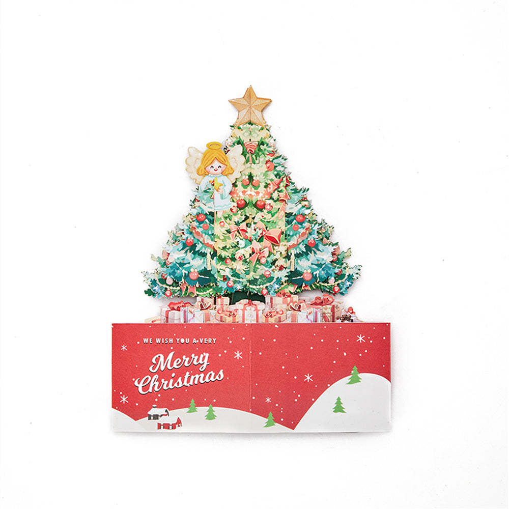 Carte Pop Up De Noël 3d, Boîte D'arbre De Noël, Carte De Vœux - MaPhotocaleconFr