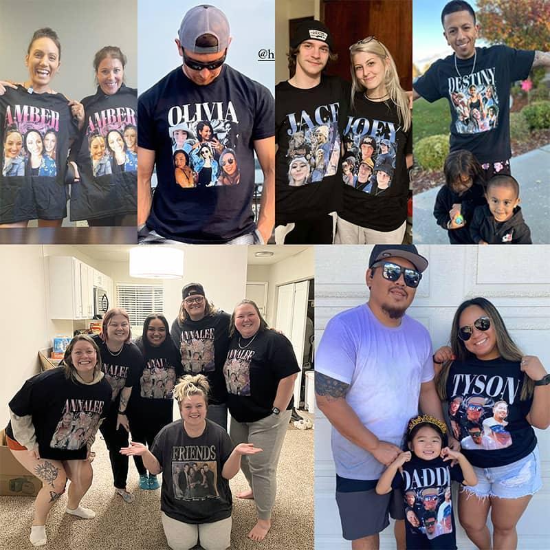 T-shirt photo personnalisé « Best Dad Ever », tee-shirt de collage de photos de bébé personnalisé pour papa, cadeau unique pour la fête des pères