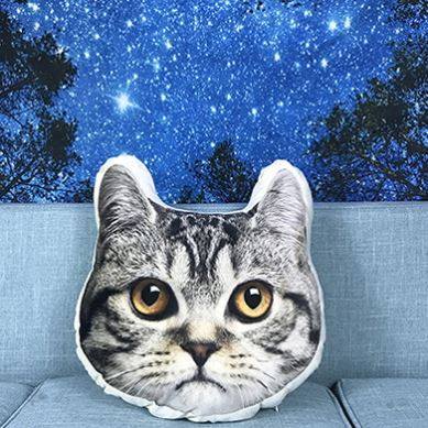 Oreiller Photo De Chat Personnalisé, Coussin À Jet De Portrait De Visage D'animal De Compagnie 3d - MaPhotocaleconFr