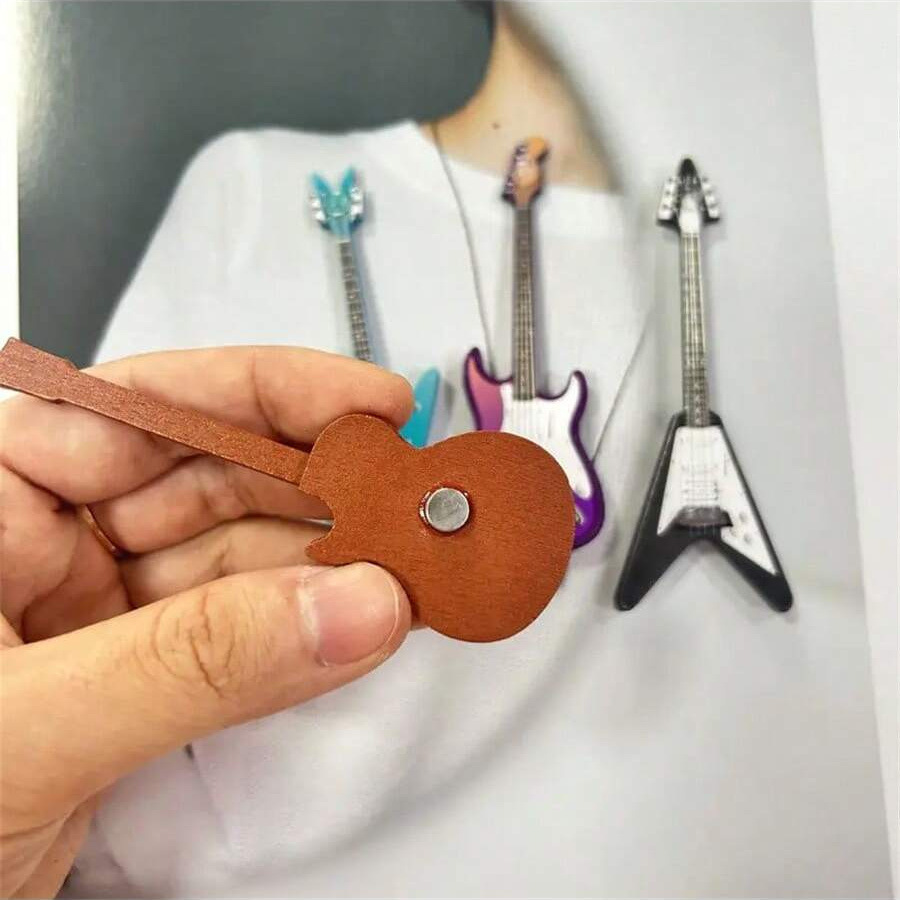 Lot De 4 Aimants De Réfrigérateur En Forme De Guitare, Instruments De Musique - MaPhotocaleconFr