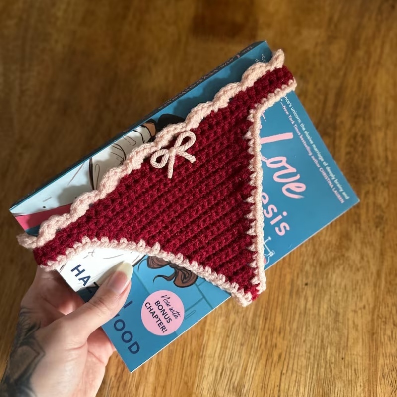 Marque-page String, Marque-page Bikini Au Crochet Humoristique, Marque-page Tricoté À La Main, Cadeau Mignon Pour Femme, Petite Amie, Passionnée De Lecture, Accessoire De Lecture Unique