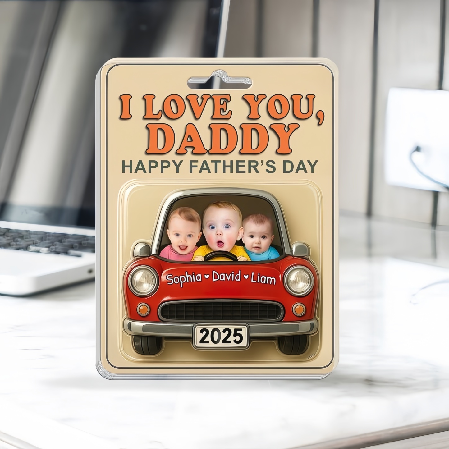 Cadeau Personnalisé Pour La Fête Des Pères, Cintre De Voiture En Acrylique, Figurine De Voiture, Visage De Bébé, Cadeau Pour Nouveau Papa, Cadeau Pour Grand-père, Meilleur Papa