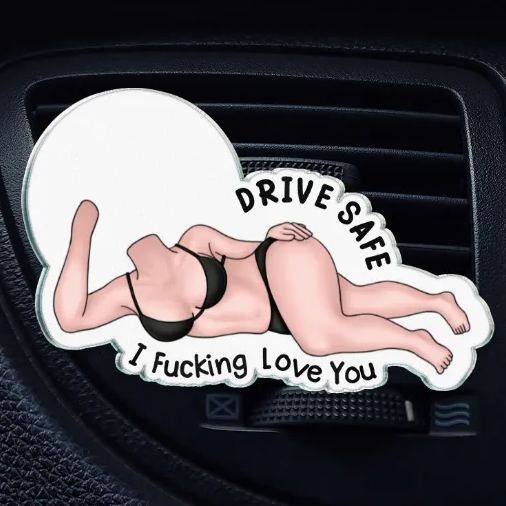 Photo Personnalisée « conduis Prudemment », Clip De Ventilation De Voiture En Acrylique Personnalisé.