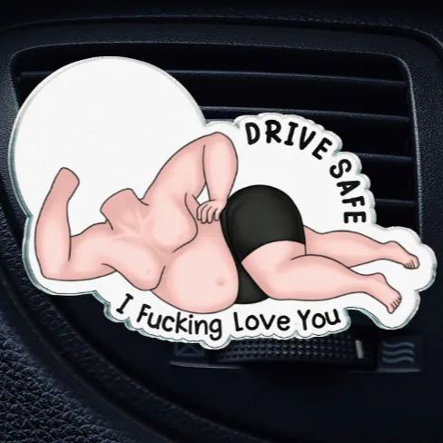 Photo Personnalisée « conduis Prudemment », Clip De Ventilation De Voiture En Acrylique Personnalisé.