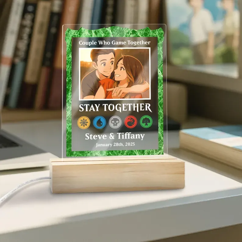 Plaque Lumineuse Personnalisée Mtg Pour Anniversaire, Lampe Led Personnalisée Pour Couple Magic, Cadeau De Saint-valentin Pour Lui Ou Elle, Cadeau Pour Couple Lgbt - MaPhotocaleconFr