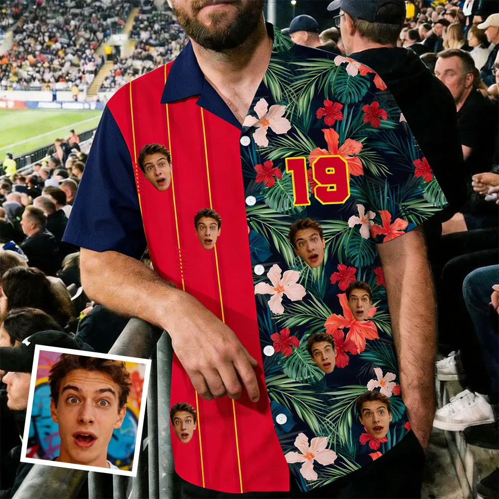 Maillot De Football Rétro Personnalisé Aloha Apparel, Chemise Hawaïenne, Chemise Hawaïenne Pour Les Jours De Match, Cadeau Pour Les Fans De Foot, Cadeau Pour La Fête Des Pères