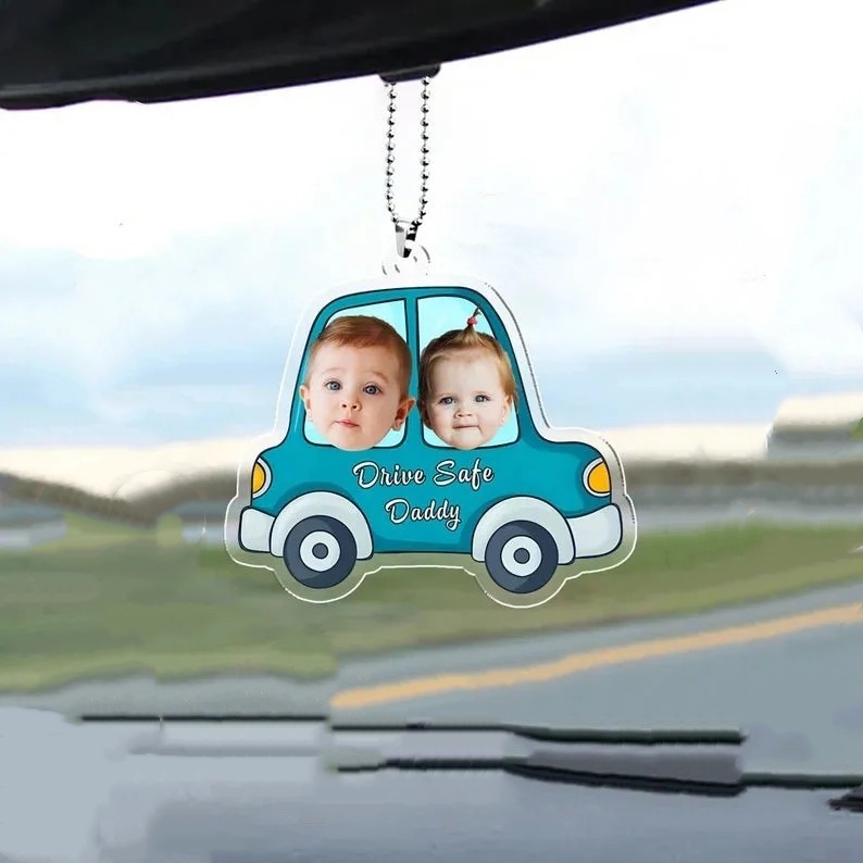 Cadeau De Fête Des Pères Personnalisé, Cintre De Voiture En Acrylique Drive Safe Daddy, Cintre De Voiture En Acrylique Personnalisé, Premier Cadeau De Fête Des Pères Pour Mari