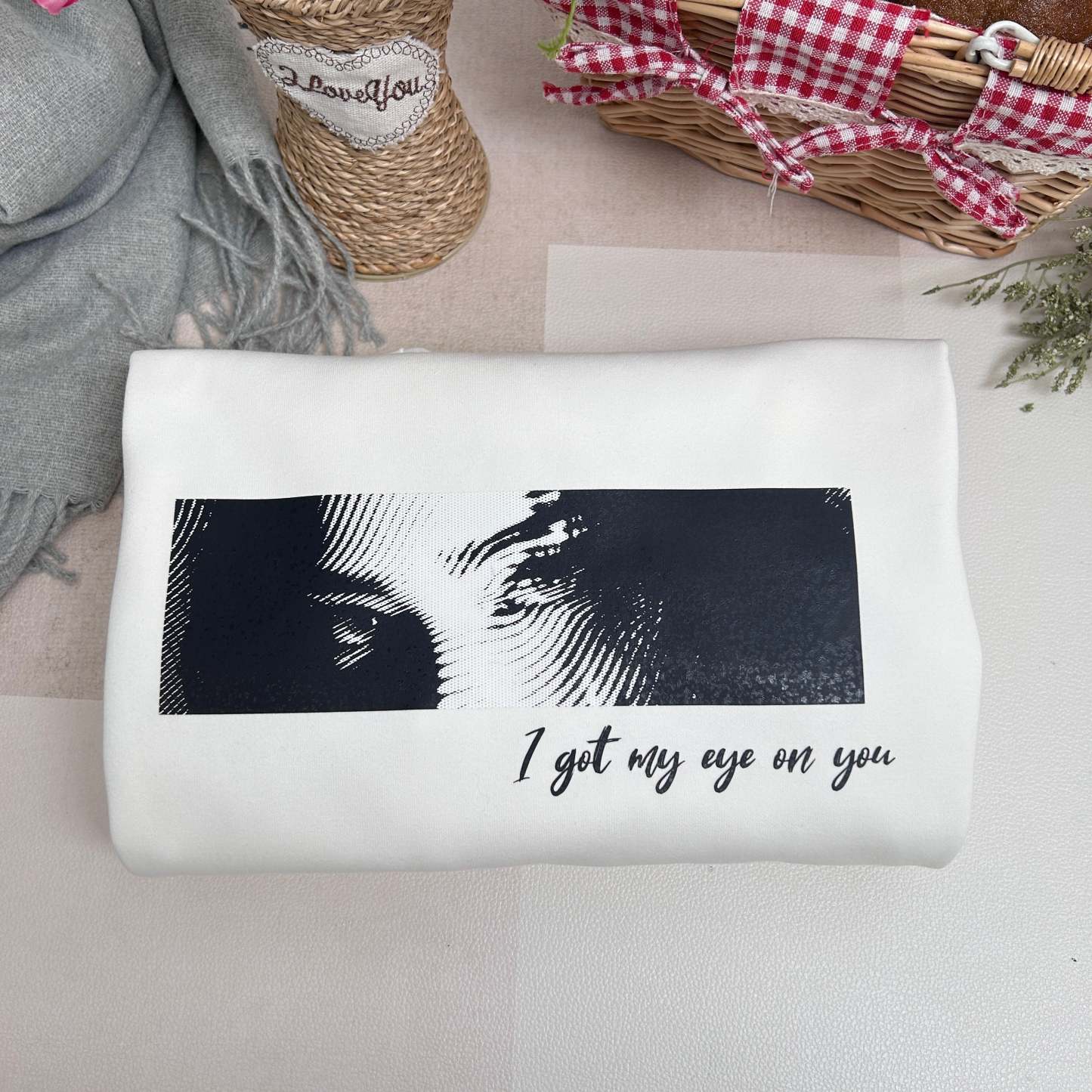 T-shirt Personnalisé Unique Avec Yeux, T-shirt Avec Yeux De L'être Aimé, T-shirt Personnalisé Avec Illustrations D'yeux, Croquis D'art Unique À Partir D'une Photo, Cadeau Pour Votre Amour - MaPhotocaleconFr