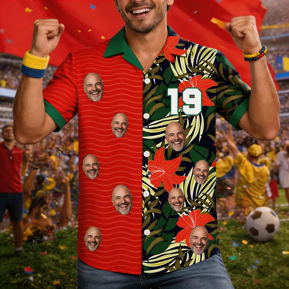 Maillot De Football Rétro Personnalisé Aloha Apparel, Chemise Hawaïenne, Chemise Hawaïenne Pour Les Jours De Match, Cadeau Pour Les Fans De Foot, Cadeau Pour La Fête Des Pères