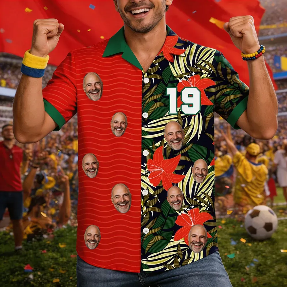 Maillot De Football Rétro Personnalisé Aloha Apparel, Chemise Hawaïenne, Chemise Hawaïenne Pour Les Jours De Match, Cadeau Pour Les Fans De Foot, Cadeau Pour La Fête Des Pères