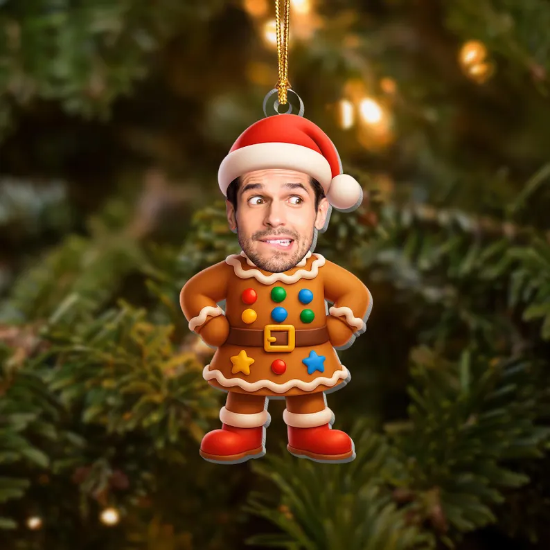 Décoration De Noël Personnalisée Pour Toute La Famille, Décoration Amusante Avec Visage Personnalisé, Décoration D'arbre De Noël, Cadeau De Noël Pour Les Familles