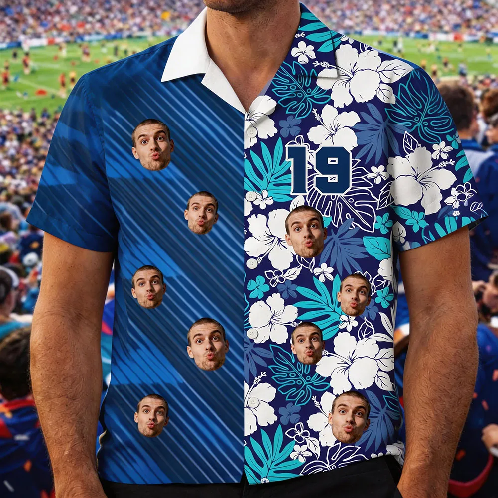Maillot De Football Rétro Personnalisé Aloha Apparel, Chemise Hawaïenne, Chemise Hawaïenne Pour Les Jours De Match, Cadeau Pour Les Fans De Foot, Cadeau Pour La Fête Des Pères