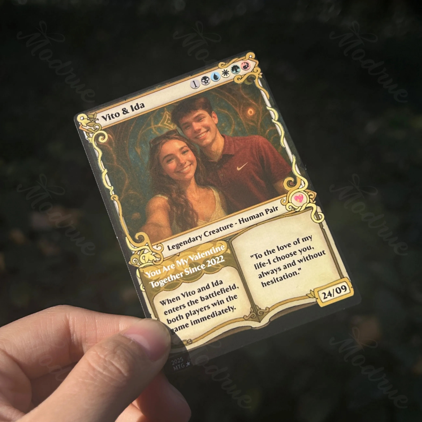 Carte Magic Personnalisée, Jeu Fantastique, Carte Anime, Cadeau De Saint-valentin Pour Couple - MaPhotocaleconFr