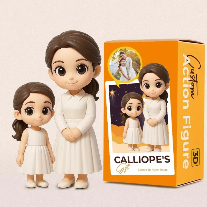 Individuell Gestaltete Actionfigur Nach Foto – Personalisierte Spielfigur – 3d-actionfigur Nach Maß – Geschenkidee Für Mama