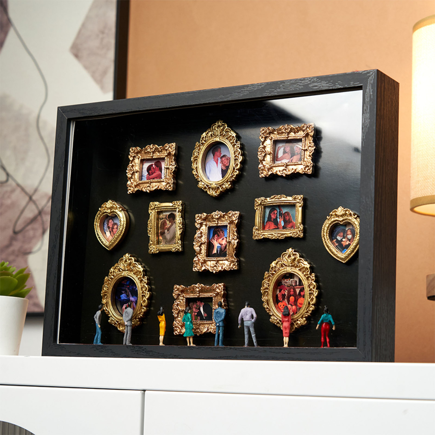 Museum Of Us Schattenbox, Personalisiertes Geschenk Für Paare, Niedliches Miniaturmuseumsgeschenk, Bedeutungsvolles Geschenk, Valentinstags- Oder Jahrestagsgeschenk