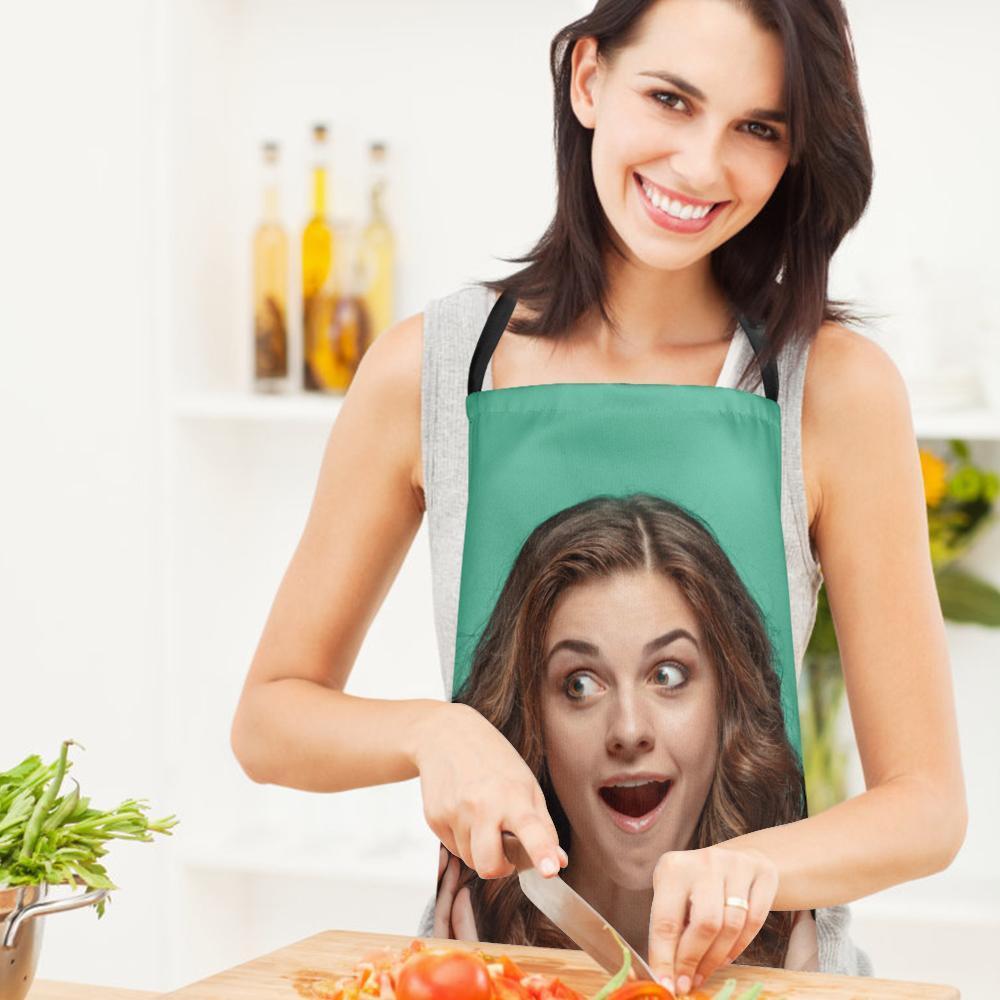 Benutzerdefinierte Foto Gesicht Schürze lustige Küche personalisierte Chef Geschenk