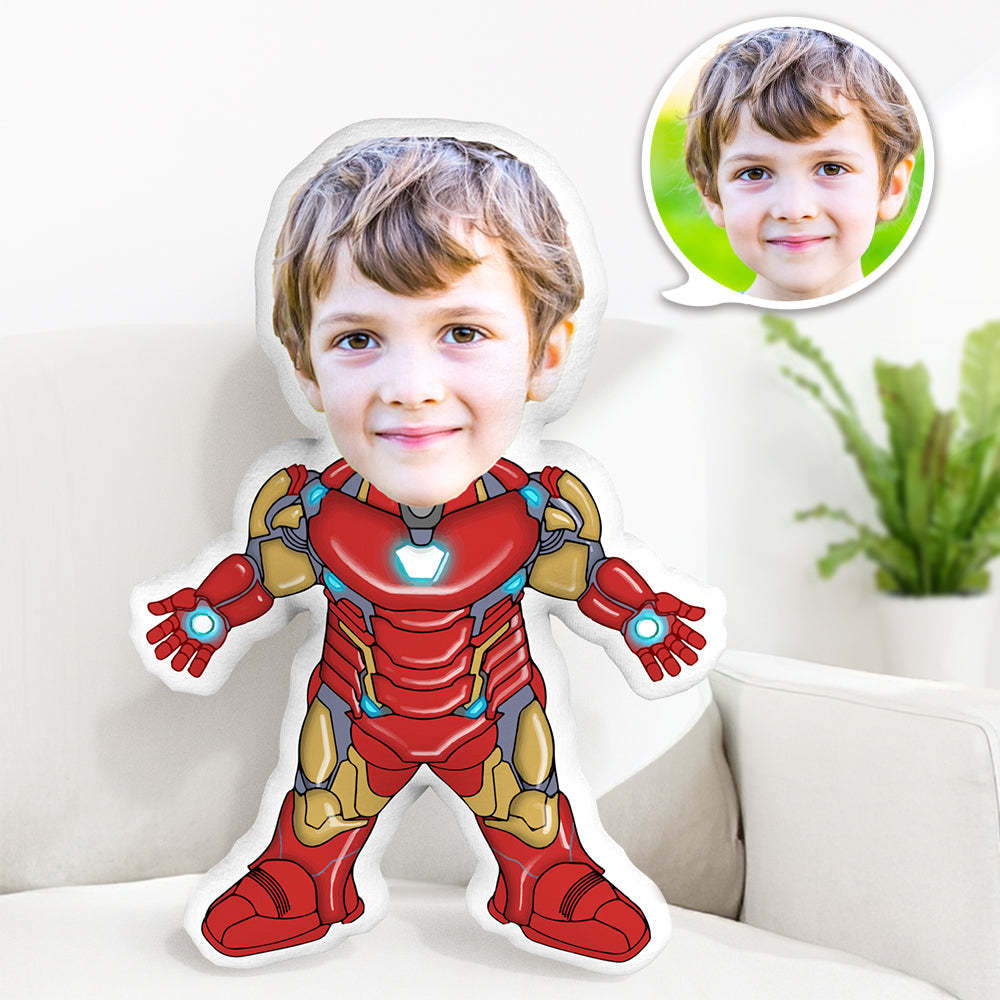 Babygeschenke Mein Gesichtskissen Benutzerdefiniertes Gesichtskissen Personalisiertes Fotokissen Geschenk Ironman-wurfkissen - MeineFotoTassen