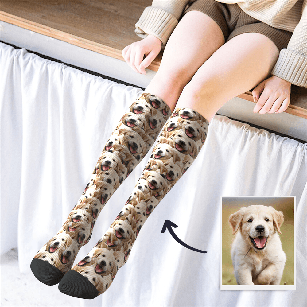 Custom Mash Gesicht High Socken