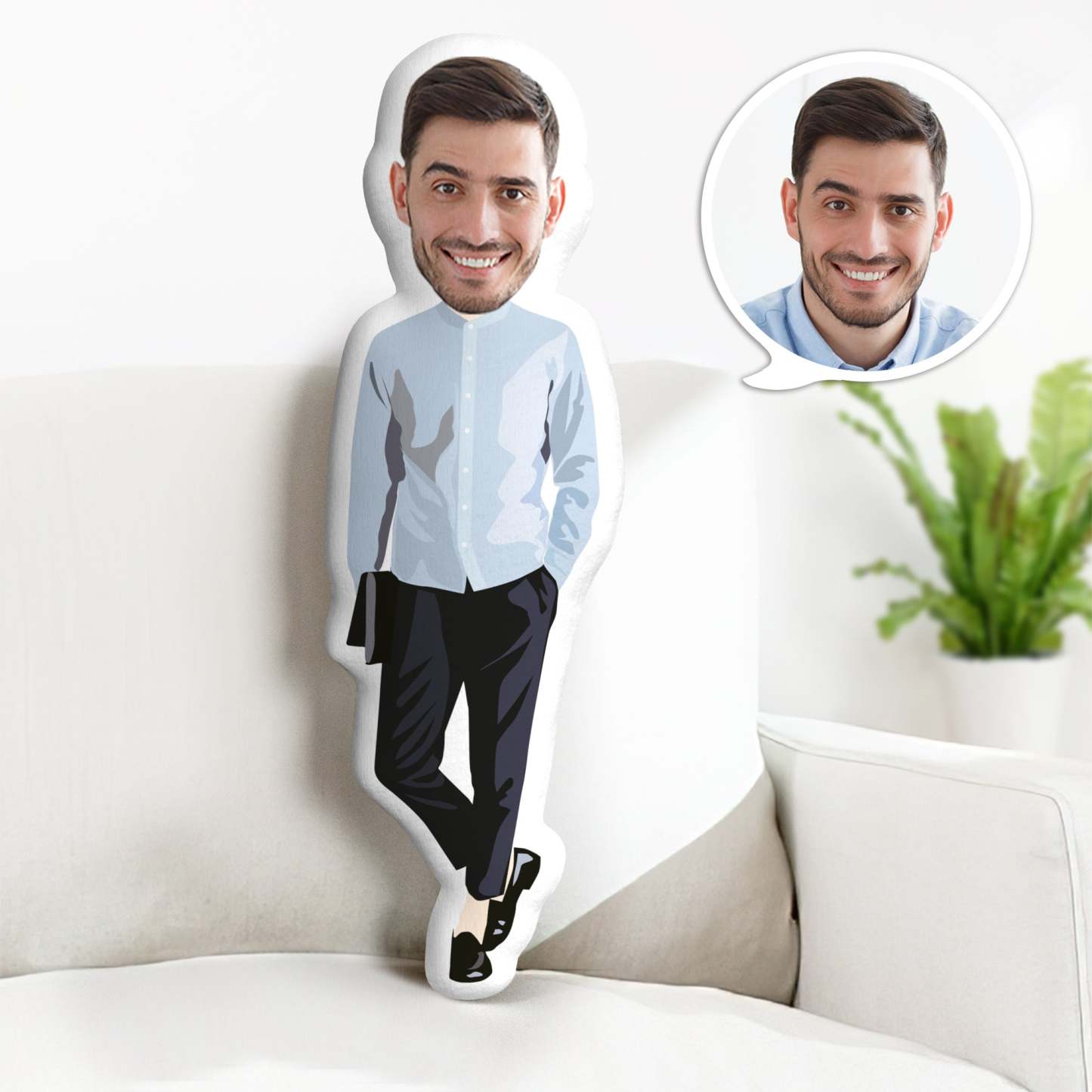 Personalized Face Minime Throw Pillow Custom Face Minime Throw Pillow Fathers Day Gifts