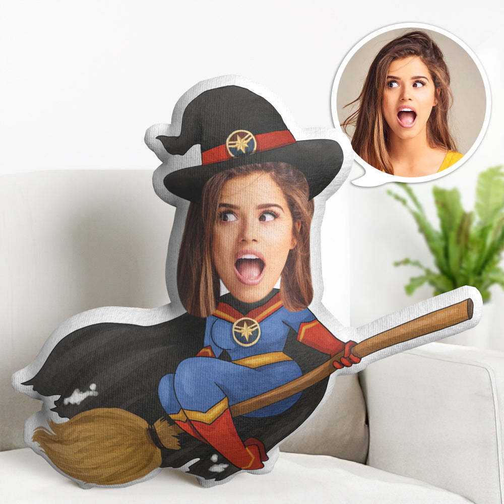 Halloween-kissen-geschenke Kundenspezifisches Gesichts-kissen Personalisierte Zauberer-minime-kissen-geschenke - MeineFotoTassen