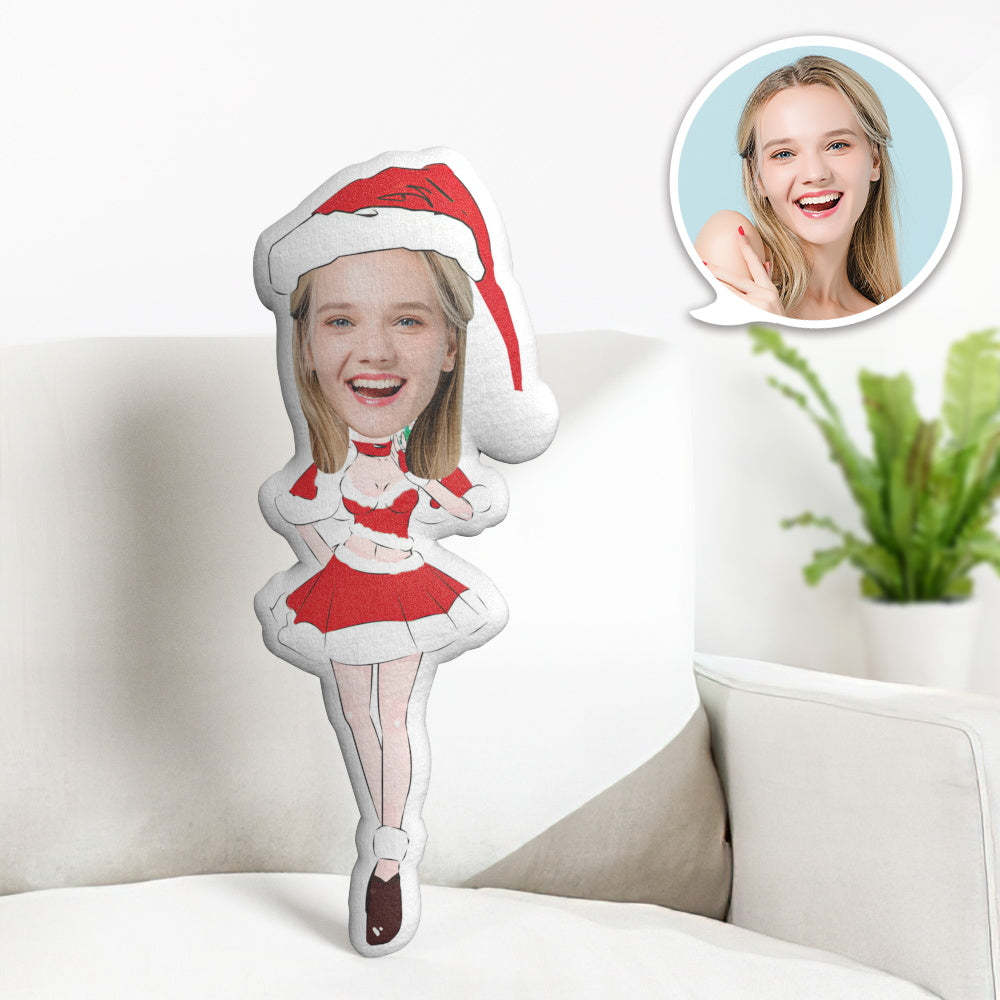 Weihnachtsgeschenk Custom Minime Dekokissen Personalisiertes Sexy Christmas Girl Minime Dekokissen - MeineFotoTassen
