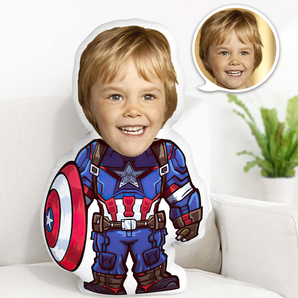 Captain America Fotokissen, Personalisiertes Fotokissen, Individuelles Kissen, Minime-kissen - MeineFotoTassen