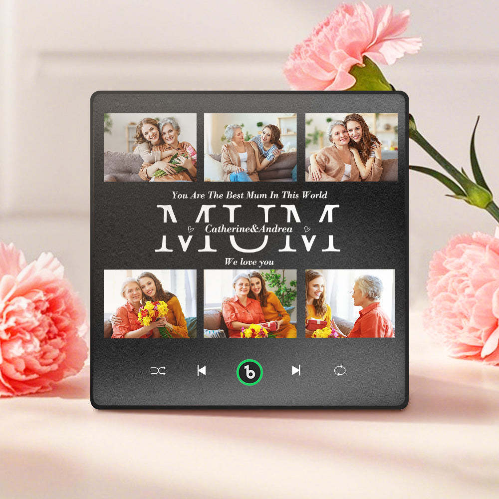 Personalisierte Kühlschrankmagnete Mit Musik Und 6 Fotos, Muttertagsgeschenke Für Mama - DePhotoBoxer