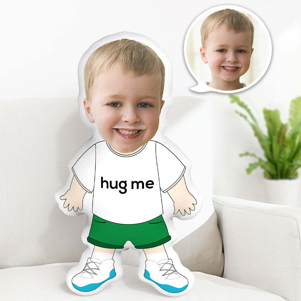 Benutzerdefiniertes Gesichtskissen Hug Me-kissen Benutzerdefiniertes Gesichtskissen Personalisiertes Fotokissen Benutzerdefiniertes Minime-kissen - MeineFotoTassen