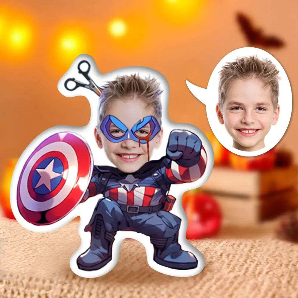 Halloween Süßes Gesichtskissen Minime Wurfkissen Individuelle Gesichtsgeschenke Personalisiertes Foto Minime Kissen - MeineFotoTassen