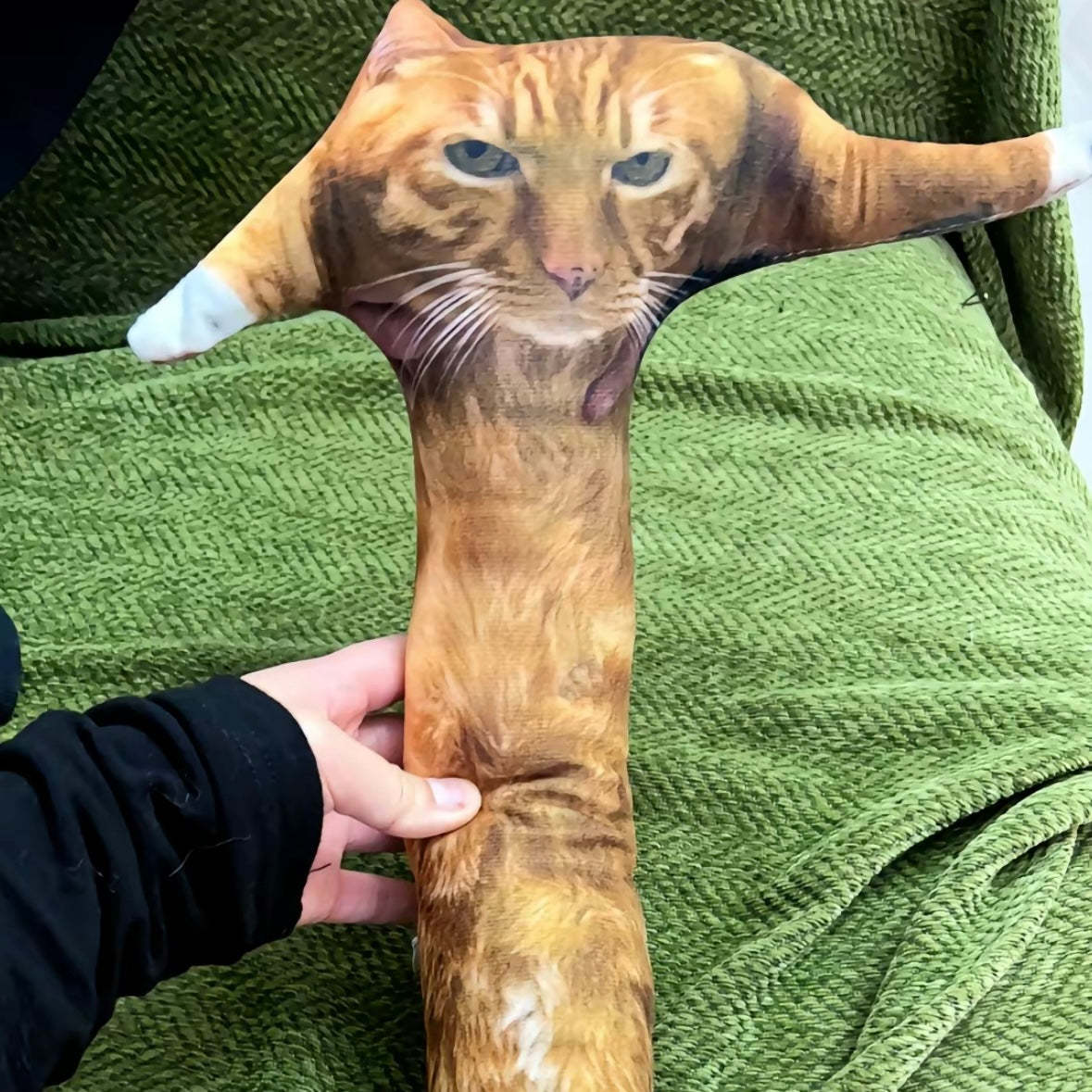 Individuelles Tierfoto 3d-kissen, Haustierportrait, Wurfkissen, Hässliches Haustierkissen, Schwarze Katze - DePhotoBoxer