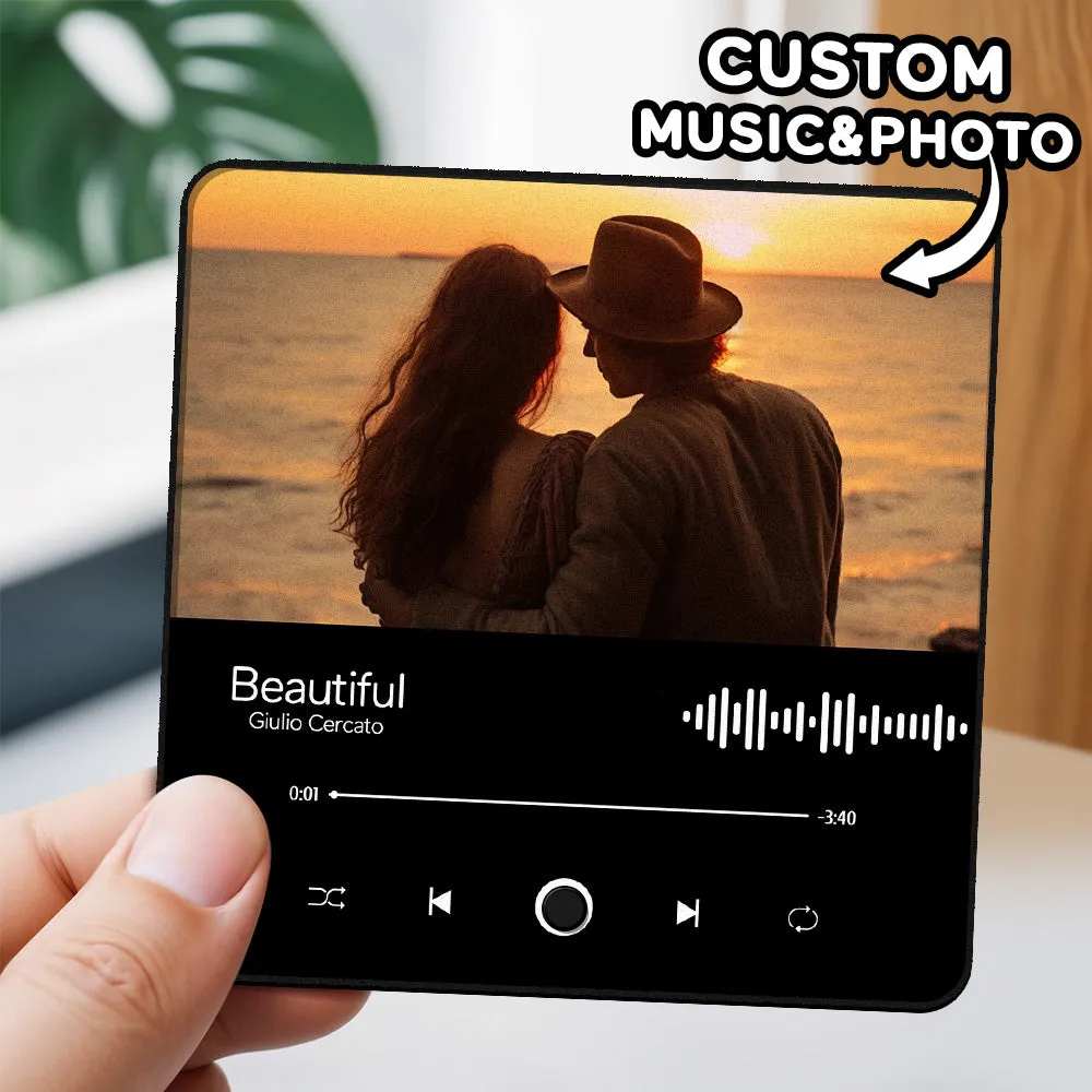 Personalisierter Fotoalbum-kühlschrankmagnet, Musik-wand-fotoaufkleber, Musikbewegung, Die Ohne Handy Abgespielt Werden Kann