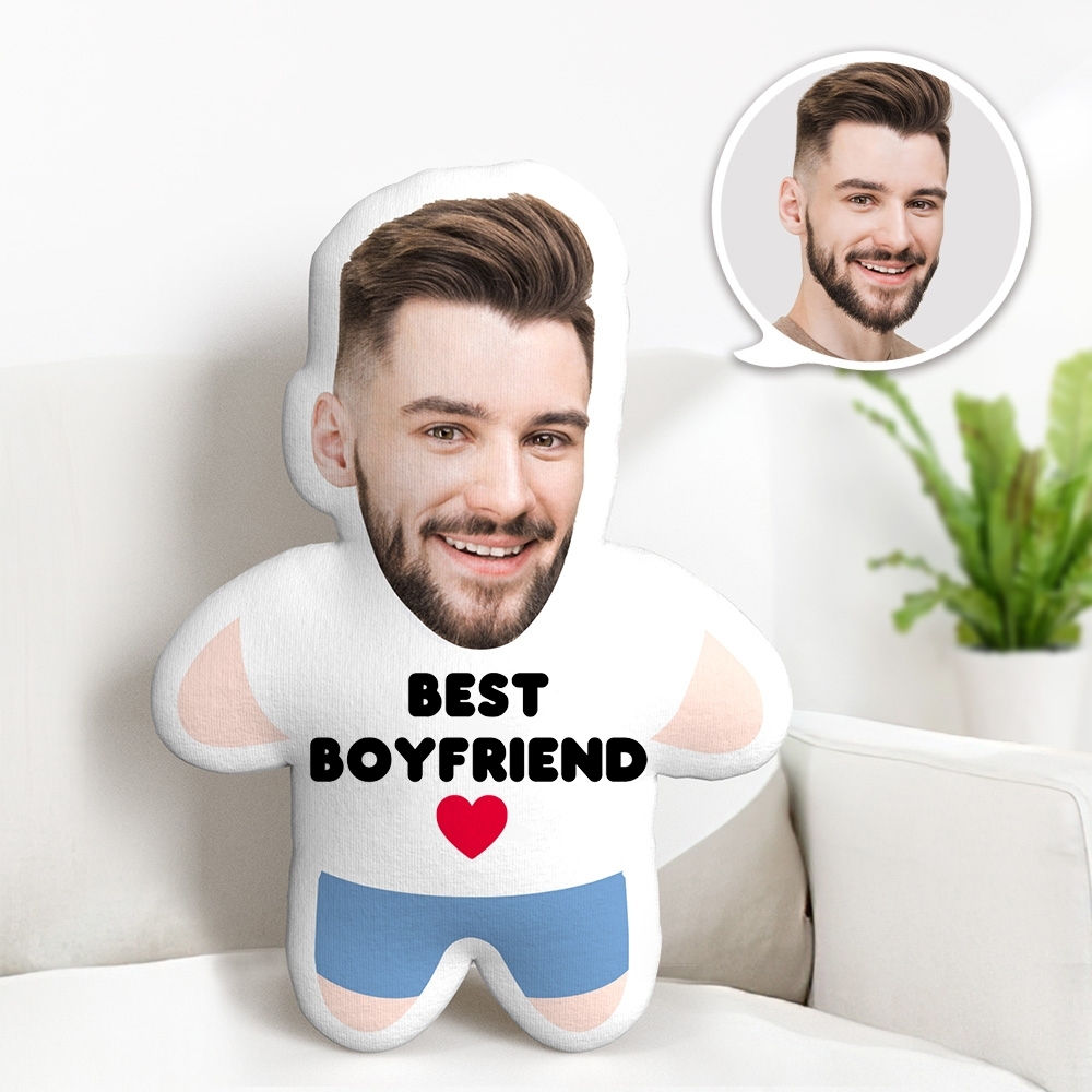 Benutzerdefiniertes Minime-wurfkissen „bester Freund“, Individuelle Gesichtsgeschenke, Personalisiertes Foto-minime-kissen - DePhotoBoxer