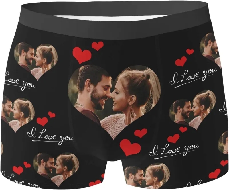 Kundenspezifische Boxer-unterwäschefotos, Herrenunterwäsche, Valentinstagsgeschenke Für Ihn - DePhotoBoxer