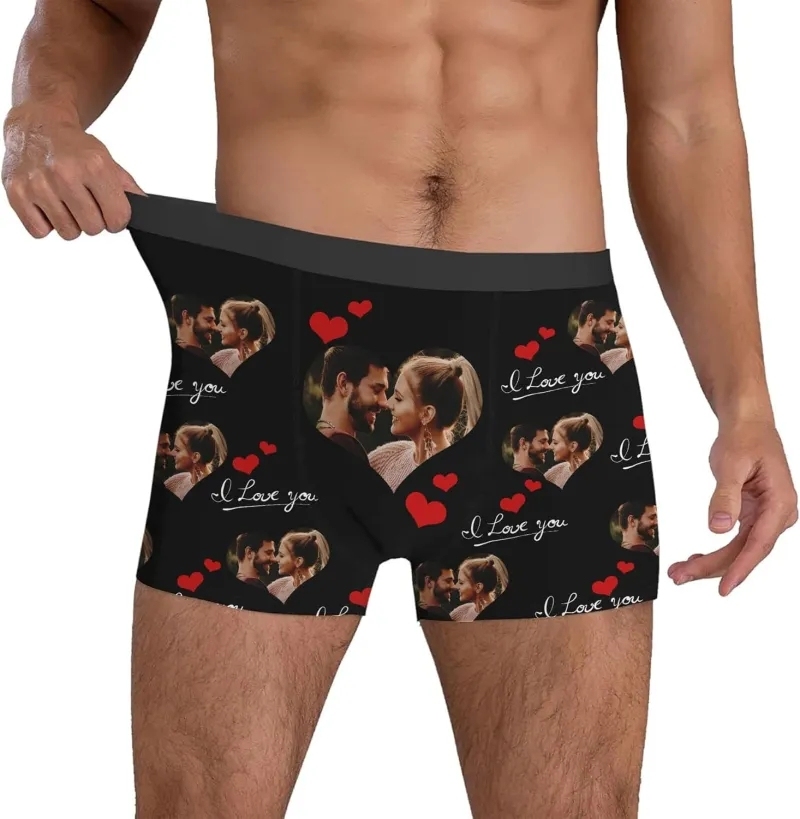 Kundenspezifische Boxer-unterwäschefotos, Herrenunterwäsche, Valentinstagsgeschenke Für Ihn - DePhotoBoxer