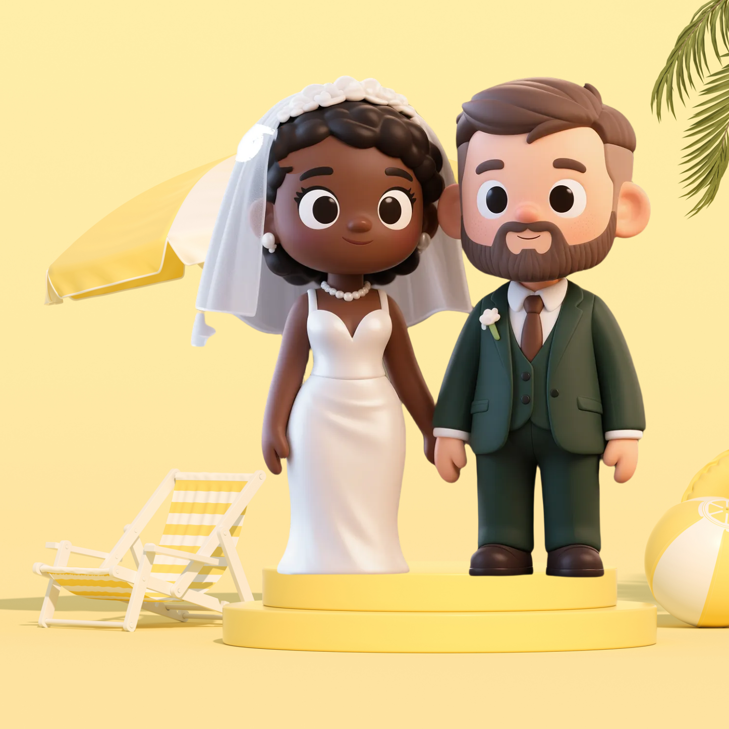 Personalisierte 3D-Modelle von Ihnen und Ihrem Partner anhand Ihrer Fotos an, personalisieren Sie Spielzeugmodelle und Geschenke für sie/ihn
