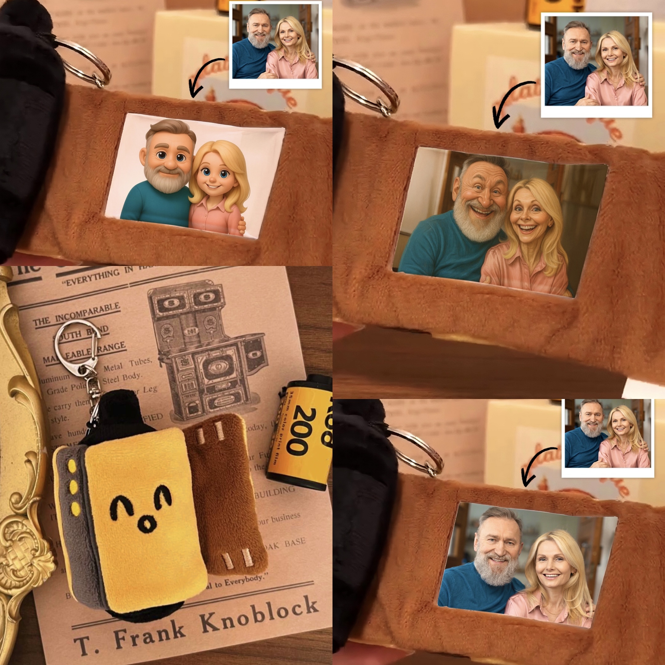 Benutzerdefinierter Schlüsselanhänger Aus Plüschfilmrolle, Heimlich In Ihre Romanze Verwickelt, Diy 2-zoll-foto, Das Beste Geschenk Für Den Liebhaber