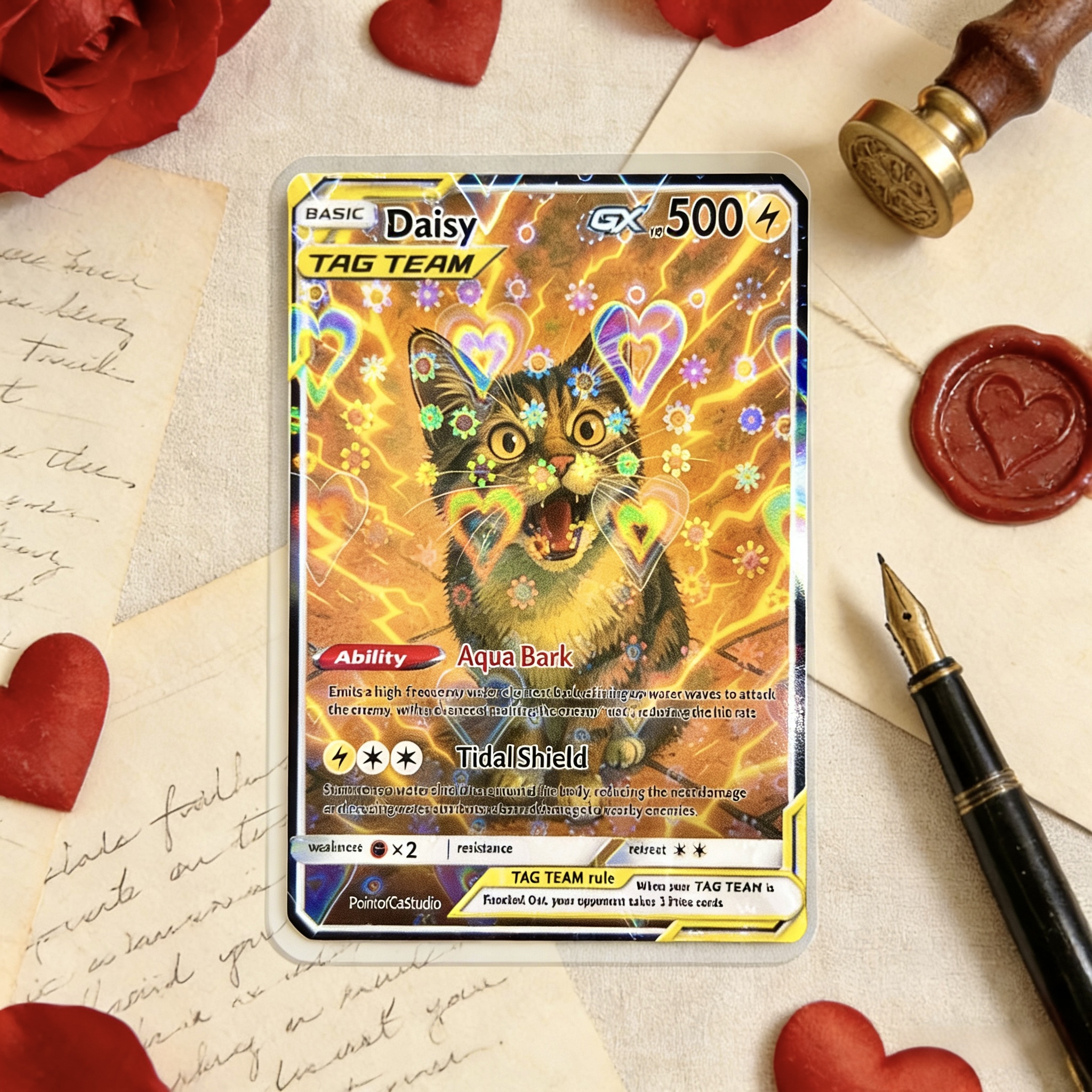 Personalisierte Sammelkarte Mit Anime-motiven Für Haustiere – Das Perfekte Weihnachtsgeschenk Für Tierliebhaber