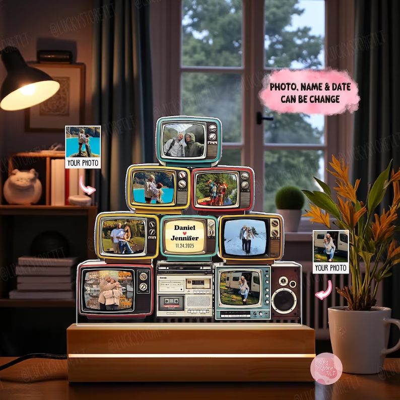 Personalisierte Foto-nachtlampe, Individuelle Led-erinnerungslampe Zum Festhalten Eurer Liebesgeschichte, Romantisches Valentinstagsgeschenk Für Paare