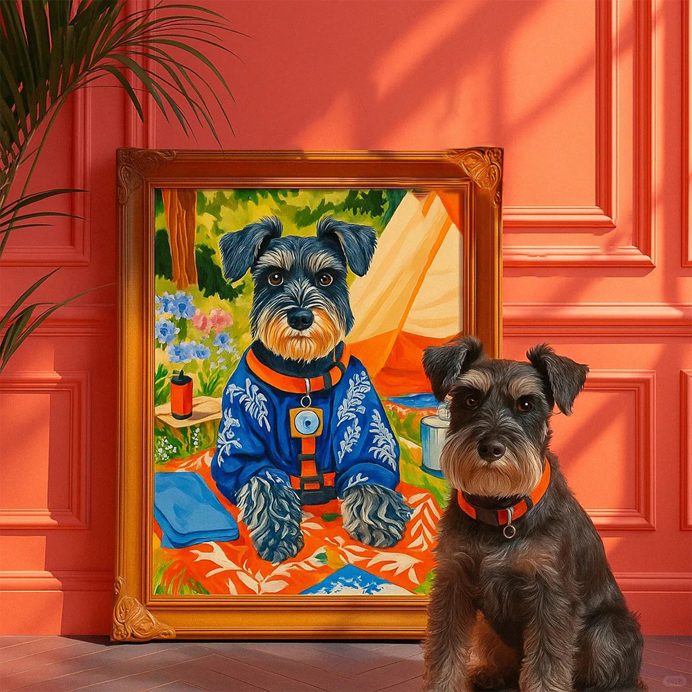 Dopamin Farben Benutzerdefinierte Hund Foto Kunst Poster Ihr Haustier Hikuma Art Design Home Decor - DePhotoBoxer