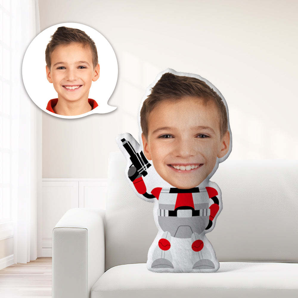 Benutzerdefinierte Gesicht Minime Dekokissen Personalisierte Star Wars Minime Dekokissen First Order Stormtrooper - MeineFotoTassen