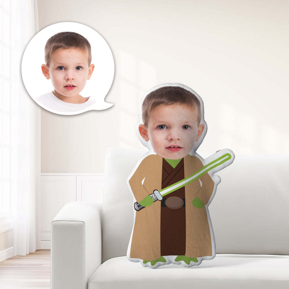 Star Wars Yoda Geschenke Custom Face Pillow Personalisierte Minime Kissengeschenke - MeineFotoTassen