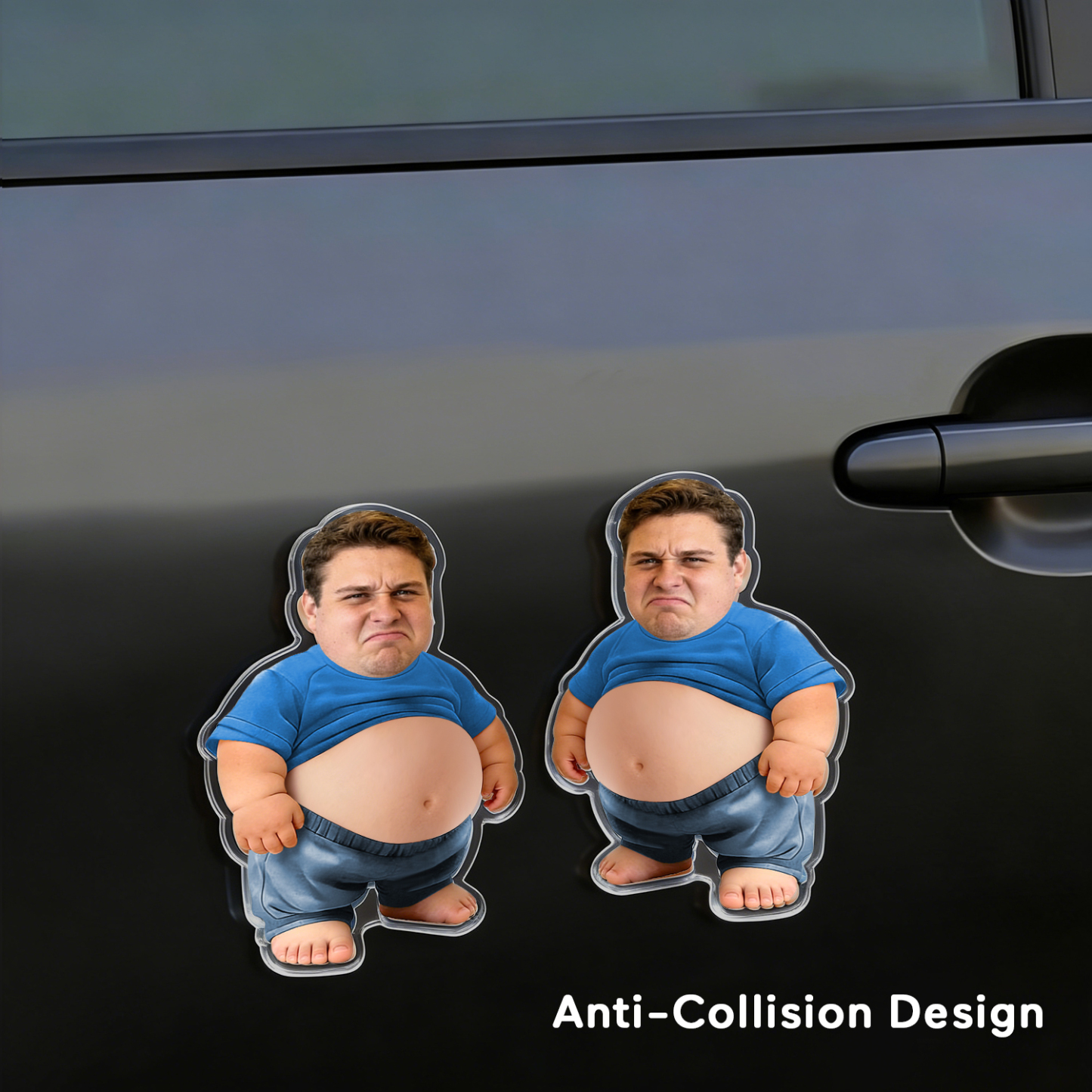 Individuell Gestaltbare Autoaufkleber Mit Weichem Bauch Und Antikollisionsschutz Aus Acryl – Personalisierte Foto-autoaufkleber Mit Weichem Bauch – Niedliches Und Lustiges Geschenk Für Autobesitzer - DePhotoBoxer