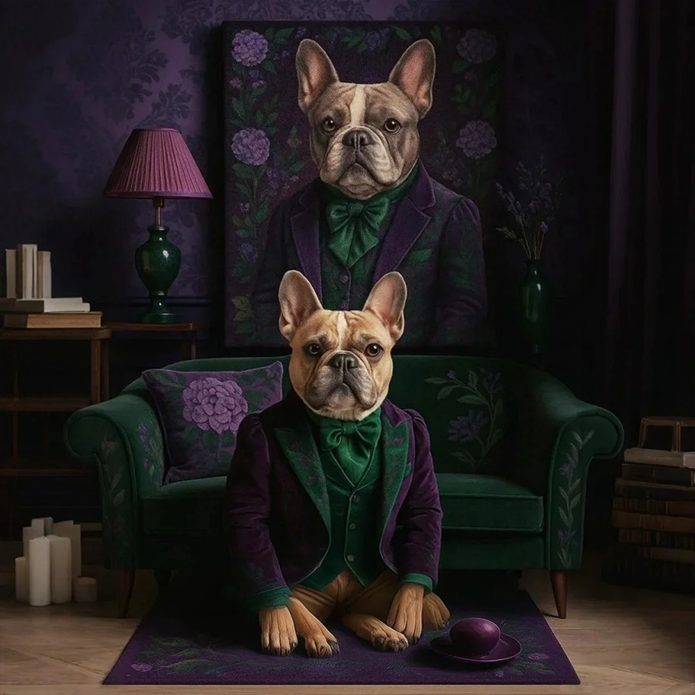 Dopamin Farben Benutzerdefinierte Hund Foto Kunst Poster Ihr Haustier Hikuma Art Design Home Decor - DePhotoBoxer