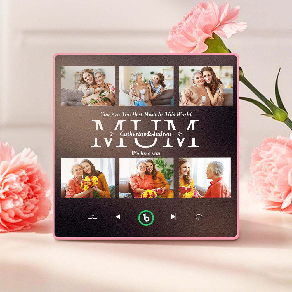 Personalisierte Kühlschrankmagnete Mit Musik Und 6 Fotos, Muttertagsgeschenke Für Mama - DePhotoBoxer